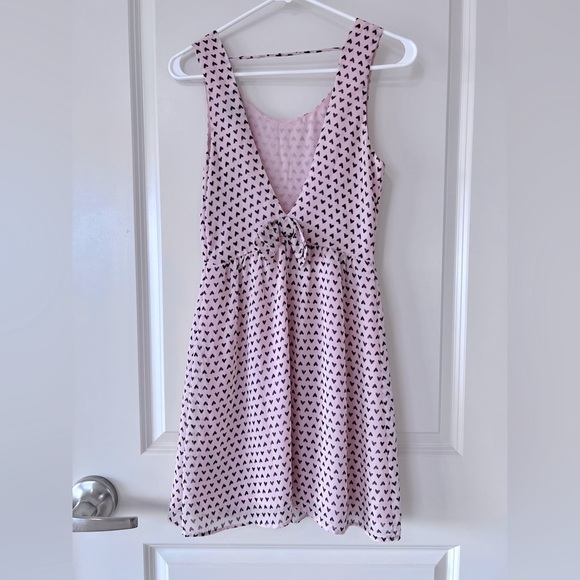 Forever 21 Pink and Black heart Casual Mini Sundress - Picture 3 of 5
